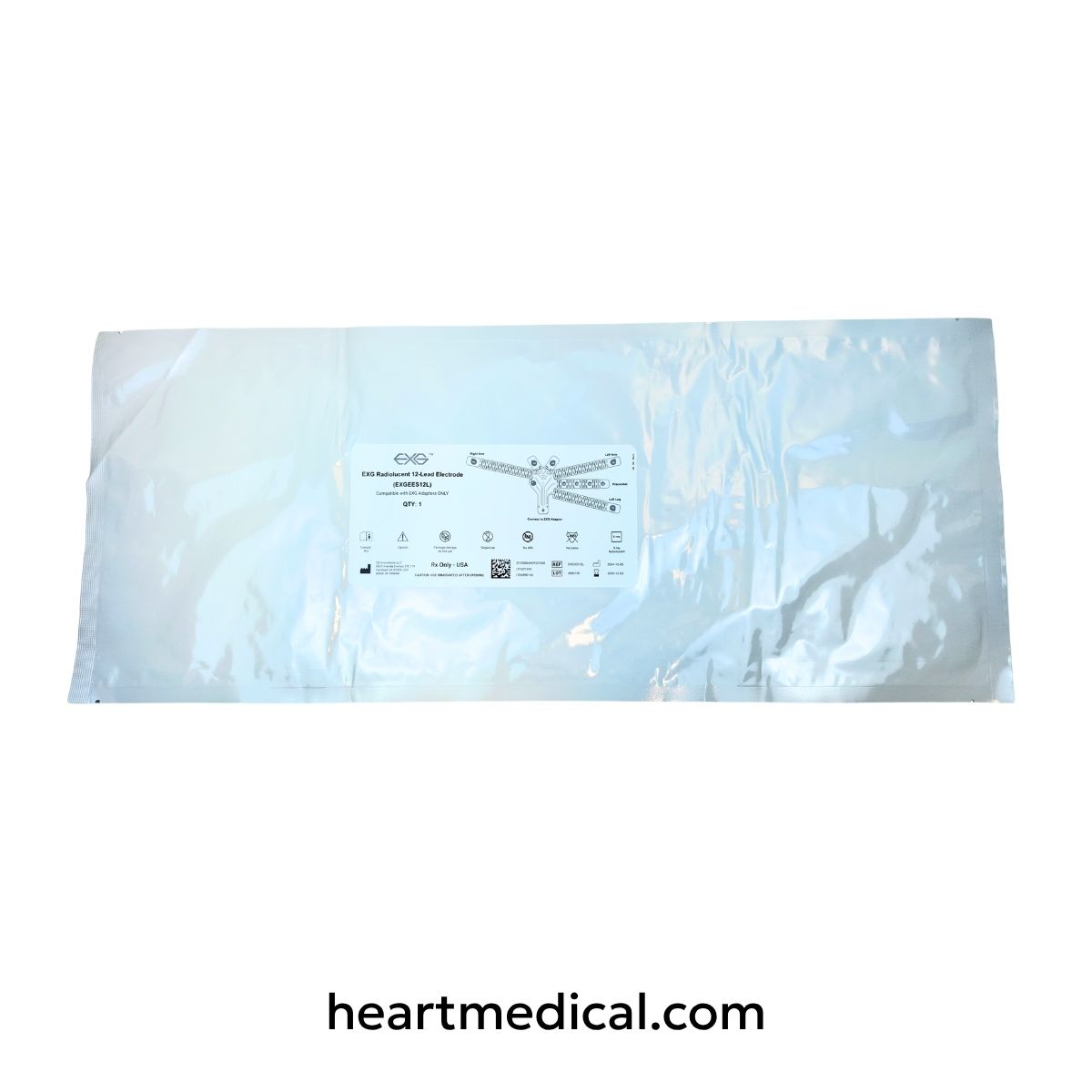 EXG Radiolucent 12-Lead Electrode (EXGEES12L) sterile packaging