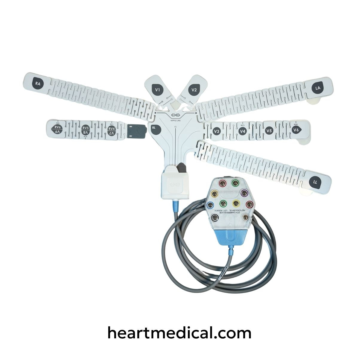 EXG 12-Lead Wearable ECG product with universal single-cable adapter