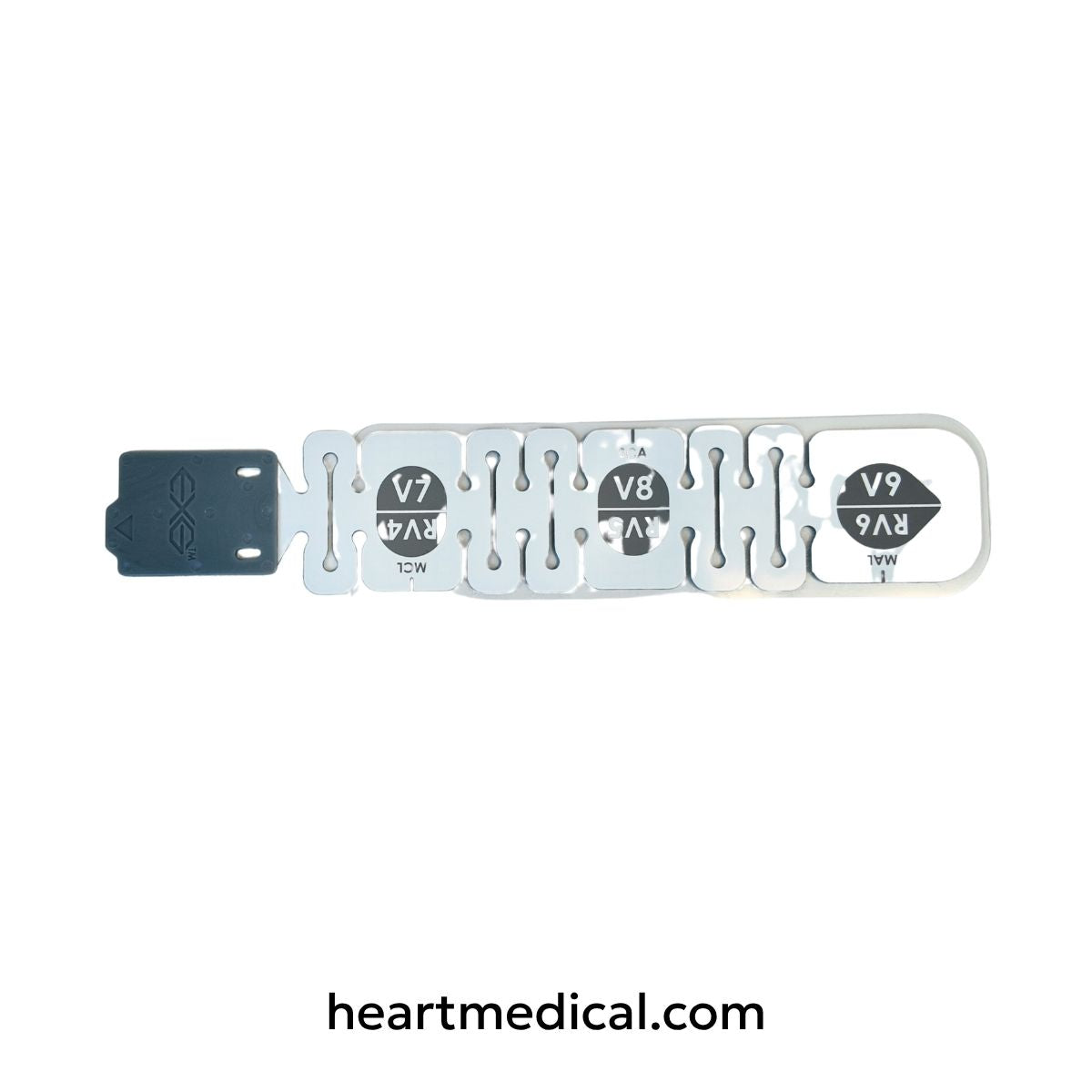EXG 3-Lead Wearable ECG electrode strip with reversible right/posterior markings