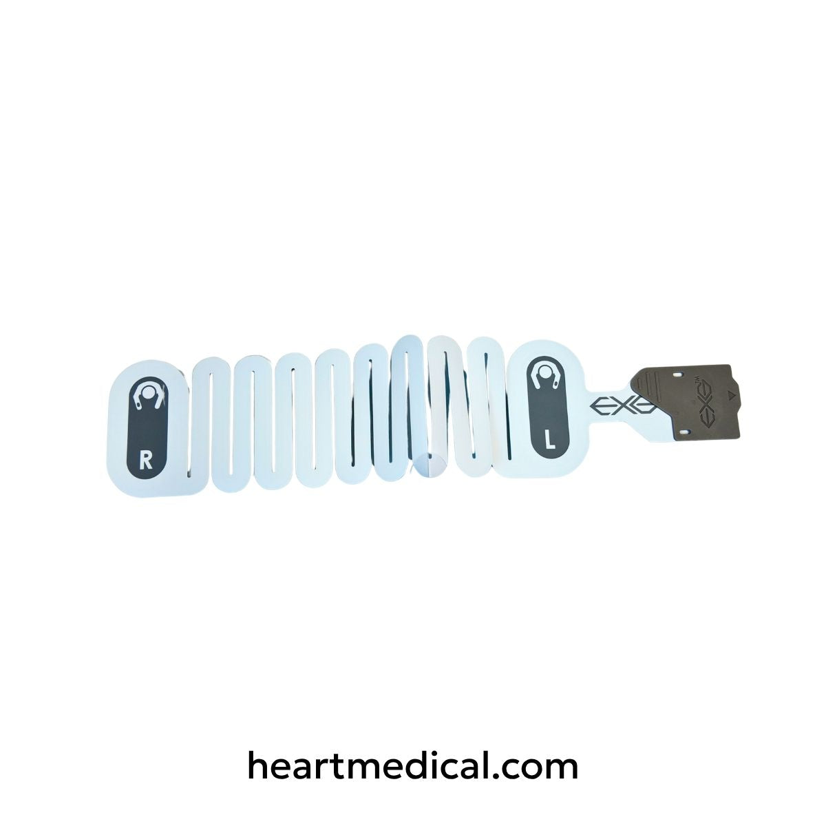 EXG 4-Lead Wearable ECG electrode strip with R and L limb markers