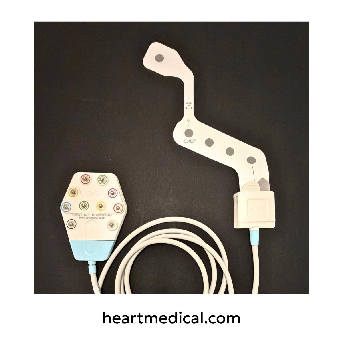 EXG 5-Lead Wearable ECG product with single-cable adapter and universal connector