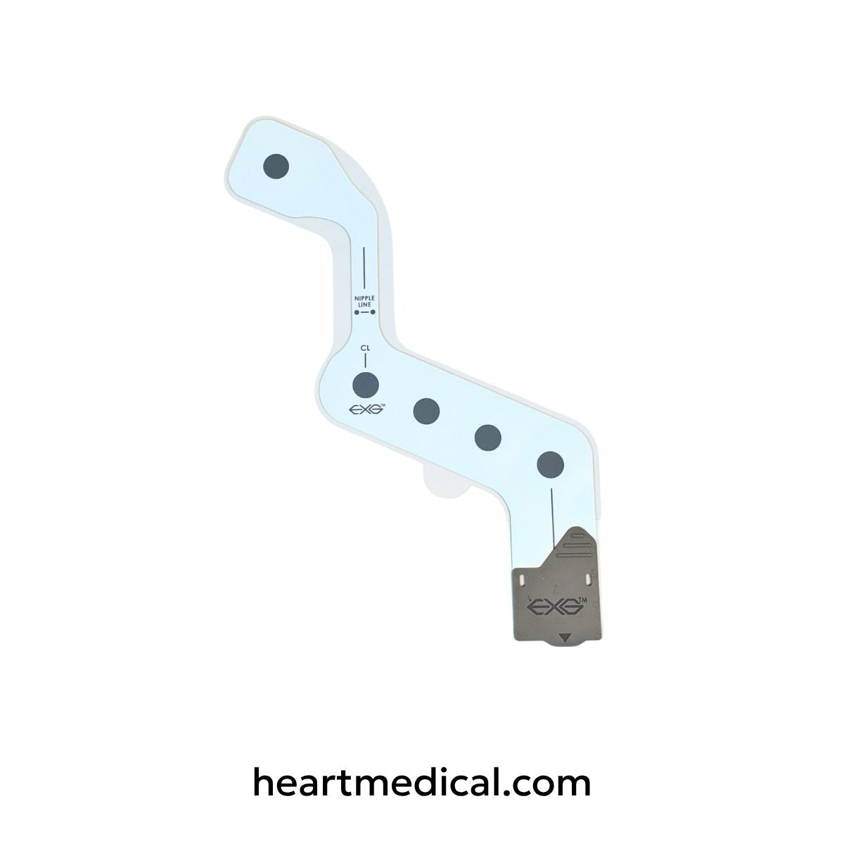 EXG 5-Lead Wearable ECG electrode array with anatomical placement design