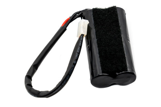 Replacement Li-ion battery pack designed to power compatible electronic or medical devices, shown with label and connector.